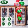 8FT Climbing Inflatable Santa Claus with Light Hanging Blow Up Christmas Inflatable Indoor Outdoor Christmas Decorations 3 Santa Claus 3 Merry Christm