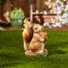 Squirrel Solar Garden Statue