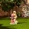 DOGS AND FIRE HYDRANT SOLAR STATUE