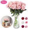 10 Pcs Artificial Rose Simulation Fake Flowers(Champagne)