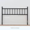 Queen size Traditional Farmhouse Headboard in Matte Black Metal Finish