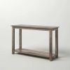 Modern Coastal Farmhouse Console Sofa Table in Gray Taupe Wood Finish
