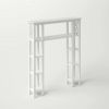 Over the Toilet Bathroom Shelving Unit with 9-Shelves in White Wood Finish