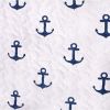 2 Piece Nautical Stripped/Anchors Reversible Microfiber Quilt Set Navy, Twin