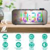 RGB Color LED Digital Alarm Clock Electric Alarm Clock with 8 Alarm Sounds 8 Font Colors 16 Adjustable Volumes 5 Dimmer Modes 3 Alarm Settings Mirror