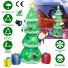 6.89FT Christmas Inflatable Outdoor Decoration with Christmas Tree Gift Box Santa Claus Blow Up Yard Decoration with LED Light Built-in Air Blower for