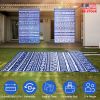 4.98x8FT Reversible Outdoor Rug Waterproof Mat with Storage Bag Portable Plastic Carpet Indoor Outdoor Activity for Picnic Patio Deck RV Trip Blue & W