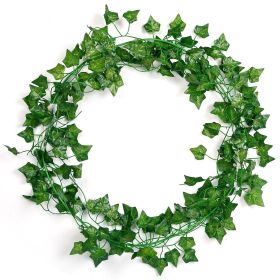Artificial Ivy Leaves 78.7FT 12 Strands Silk Fake Vine Ivy Plants Leaf Garland Foliage Plants For Wedding Party Garden Home Wall Decor