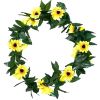 2Pcs 7.2ft Artificial Silk Sunflower Vines Garland Fake Flowers with Green Leaves for Wedding Party Table Decoration