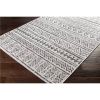 5 ft. x 8 ft. Black Off-White Chevron Coastal Boho Style Indoor Outdoor Area Rug