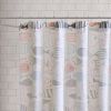 72-in. 100-Percent Cotton Shower Curtain with Teal Black Coral White Fish Print