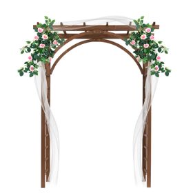7FT Dark Brown Garden Arch (Option: Dark brown)