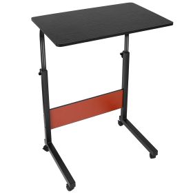 23.62x15.74x35in Mobile Laptop Desk Height Adjustable Rolling Wheels 77LBS Load Standing Table Sofa Bed Side Desk Cart Home Office Use (Option: M)