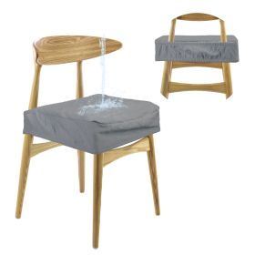 4Pack Waterproof Dining Chair Slipcovers Stretch Chair Seat Slipcovers Removable Washable Jacquard Seat Covers for Dining Room (Option: Grey)