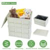 2Pcs 56L Collapsible Storage Bins With Dustproof Lid Waterproof Interior Bag Handle Stackable Storage Box Container Utility Organizer Crate For Campin