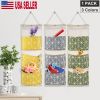 Wall Mounted Storage Bag Door Closet Hanging Storage Bag Organizer Waterproof 3 Pockets Pouch