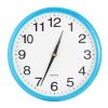 Round Wall Clock Silent Non-Ticking 10-inch Precise Quartz Battery Operated Hanging Clock for Home Office School